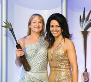 Kavita with Diane Lawrence, of Boehringer Ingelheim, winner of the PharmaTimes "Career Pharma Representative Award" and "Overall Winner in Primary Care Award 2012"